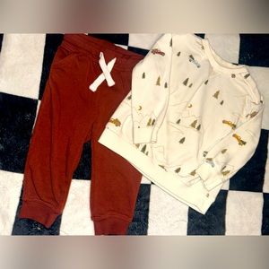 Toddler Boys 18M Two Piece Matching Set- Perfect outfit for the Holidays!